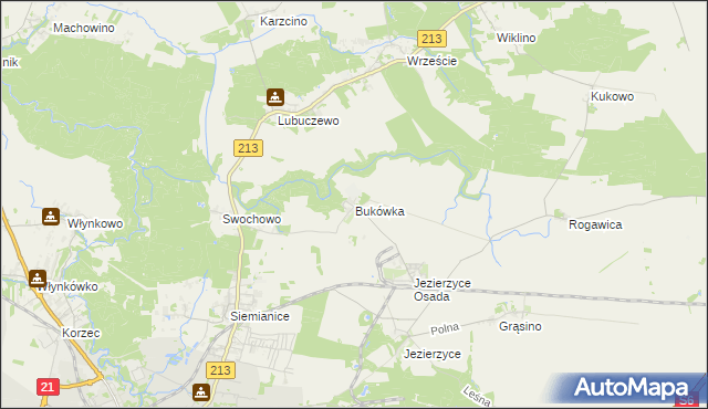 mapa Bukówka gmina Słupsk, Bukówka gmina Słupsk na mapie Targeo