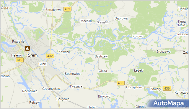 mapa Bystrzek, Bystrzek na mapie Targeo