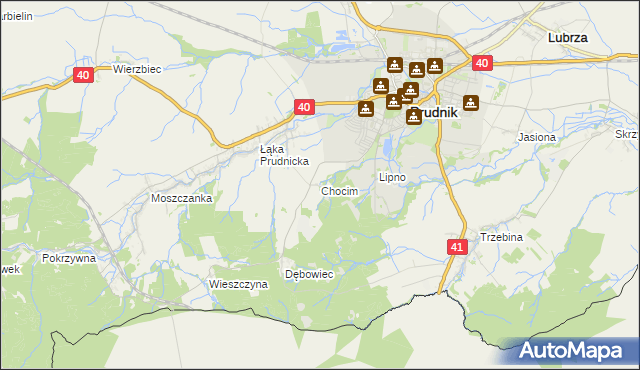 mapa Chocim gmina Prudnik, Chocim gmina Prudnik na mapie Targeo