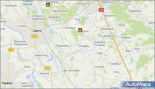 mapa Chorążec, Chorążec na mapie Targeo