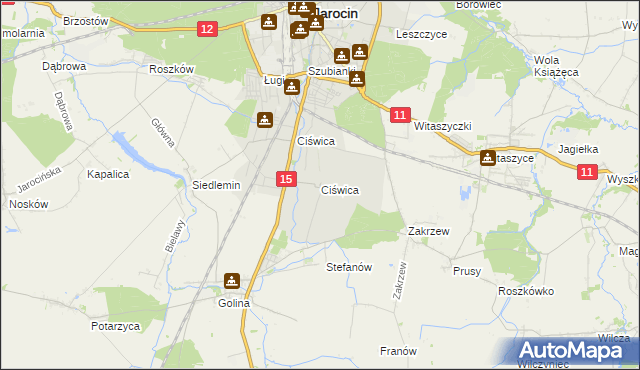 mapa Ciświca, Ciświca na mapie Targeo