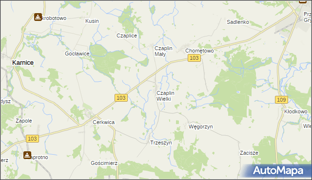 mapa Czaplin Wielki, Czaplin Wielki na mapie Targeo