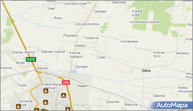 mapa Czołki, Czołki na mapie Targeo