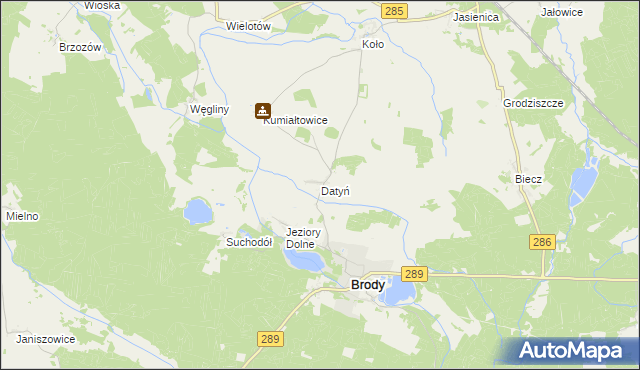 mapa Datyń, Datyń na mapie Targeo