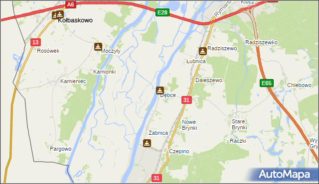 mapa Dębce, Dębce na mapie Targeo