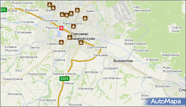 mapa Denkówek, Denkówek na mapie Targeo