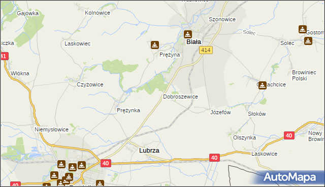 mapa Dobroszewice, Dobroszewice na mapie Targeo