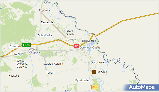 mapa Dorohusk-Osada, Dorohusk-Osada na mapie Targeo