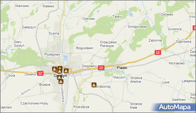 mapa Drzęczewo Drugie, Drzęczewo Drugie na mapie Targeo