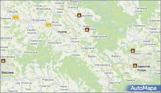 mapa Dylągówka, Dylągówka na mapie Targeo