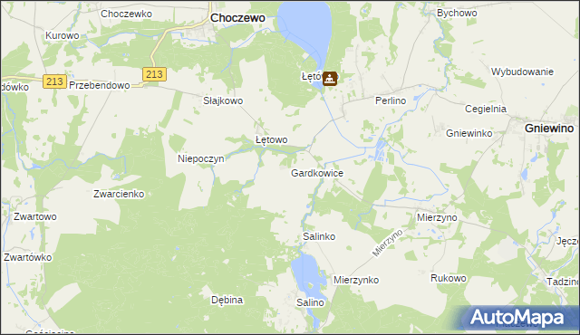 mapa Gardkowice, Gardkowice na mapie Targeo