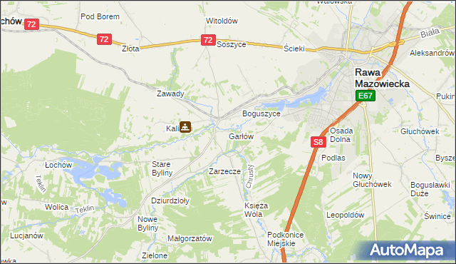 mapa Garłów, Garłów na mapie Targeo