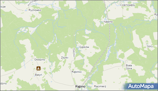 mapa Gąsków, Gąsków na mapie Targeo