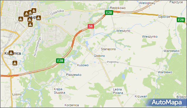 mapa Głobino, Głobino na mapie Targeo