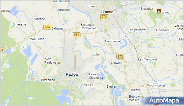 mapa Glów, Glów na mapie Targeo