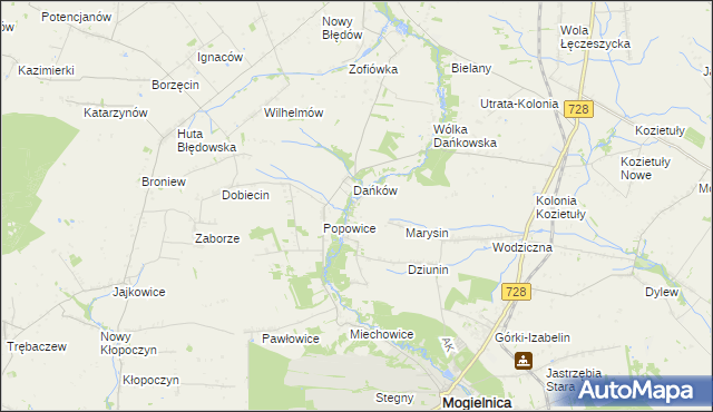 mapa Główczyn-Towarzystwo, Główczyn-Towarzystwo na mapie Targeo