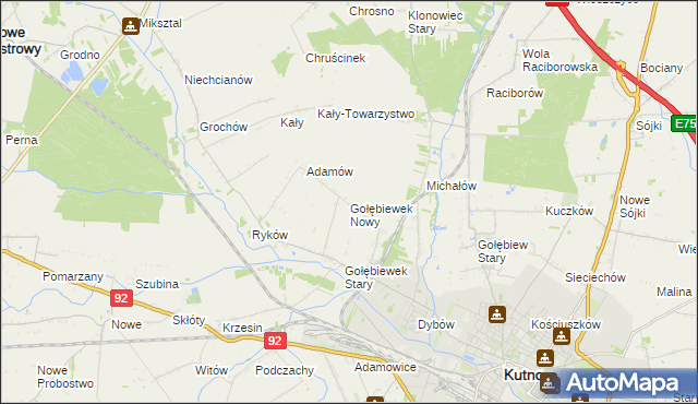 mapa Gołębiewek Nowy, Gołębiewek Nowy na mapie Targeo