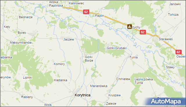 mapa Górki Średnie, Górki Średnie na mapie Targeo