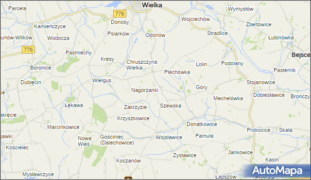 mapa Gorzków gmina Kazimierza Wielka, Gorzków gmina Kazimierza Wielka na mapie Targeo