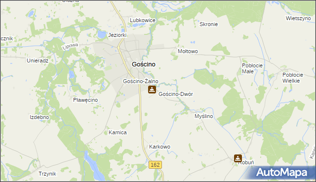 mapa Gościno-Dwór, Gościno-Dwór na mapie Targeo