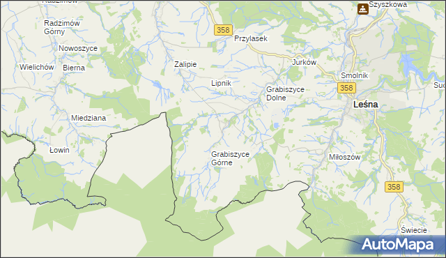 mapa Grabiszyce Średnie, Grabiszyce Średnie na mapie Targeo