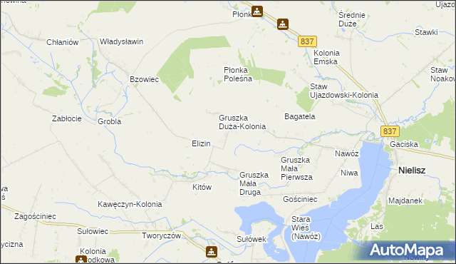 mapa Gruszka Duża, Gruszka Duża na mapie Targeo