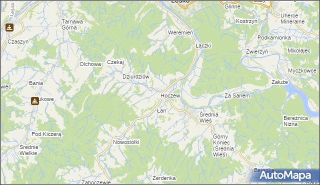 mapa Hoczew, Hoczew na mapie Targeo