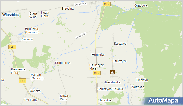 mapa Hredków, Hredków na mapie Targeo