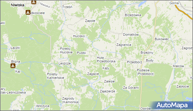 mapa Huta Przedborska, Huta Przedborska na mapie Targeo