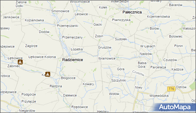 mapa Ibramowice, Ibramowice na mapie Targeo