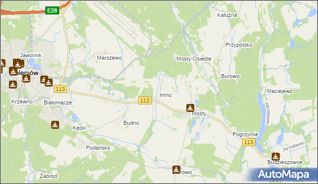 mapa Imno gmina Goleniów, Imno gmina Goleniów na mapie Targeo