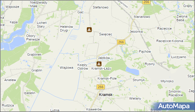 mapa Jabłków, Jabłków na mapie Targeo