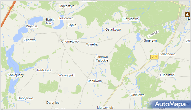 mapa Jabłowo Pałuckie, Jabłowo Pałuckie na mapie Targeo
