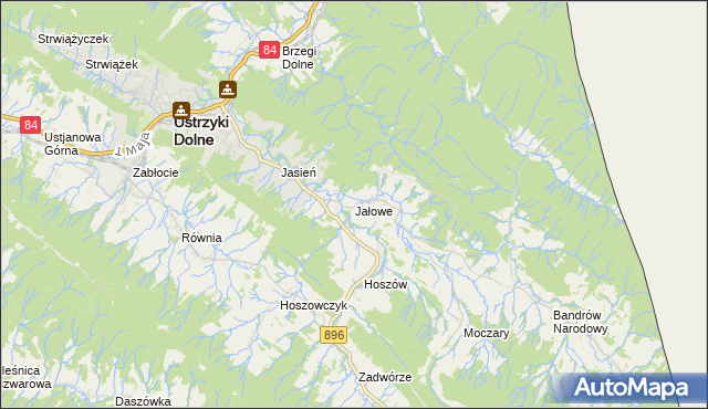 mapa Jałowe, Jałowe na mapie Targeo