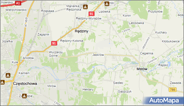 mapa Jaskrów, Jaskrów na mapie Targeo