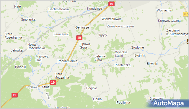 mapa Jelenia Góra gmina Sokółka, Jelenia Góra gmina Sokółka na mapie Targeo