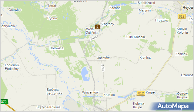 mapa Józefów gmina Krasnystaw, Józefów gmina Krasnystaw na mapie Targeo