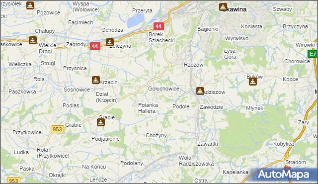 mapa Jurczyce, Jurczyce na mapie Targeo