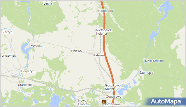 mapa Kaława, Kaława na mapie Targeo