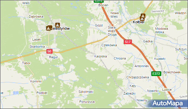 mapa Karpiska, Karpiska na mapie Targeo