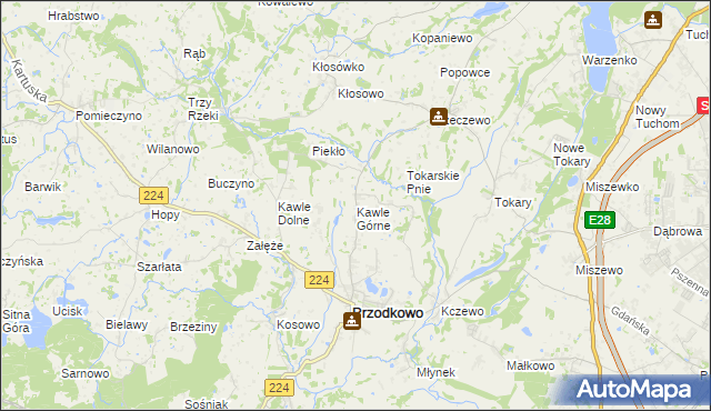 mapa Kawle Górne, Kawle Górne na mapie Targeo