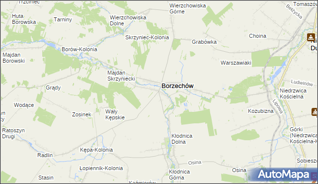 mapa Kępa Borzechowska, Kępa Borzechowska na mapie Targeo