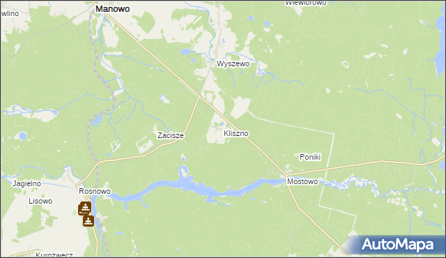 mapa Kliszno, Kliszno na mapie Targeo