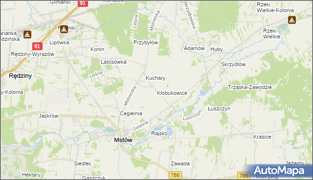 mapa Kłobukowice, Kłobukowice na mapie Targeo
