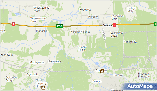 mapa Kłoda Duża, Kłoda Duża na mapie Targeo