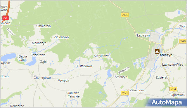 mapa Klotyldowo, Klotyldowo na mapie Targeo