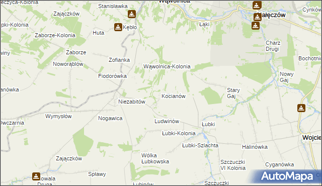 mapa Kocianów, Kocianów na mapie Targeo