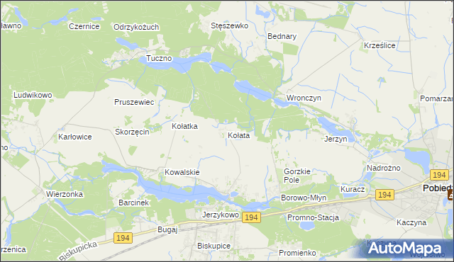 mapa Kołata, Kołata na mapie Targeo