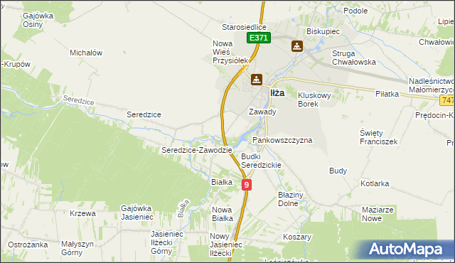 mapa Kolonia Seredzice, Kolonia Seredzice na mapie Targeo