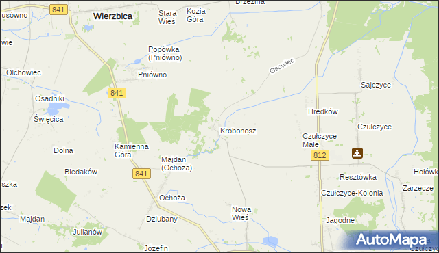 mapa Krobonosz, Krobonosz na mapie Targeo